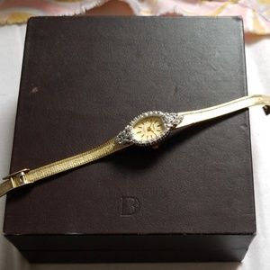 Lucien piccard vintage diamond/saphire watch